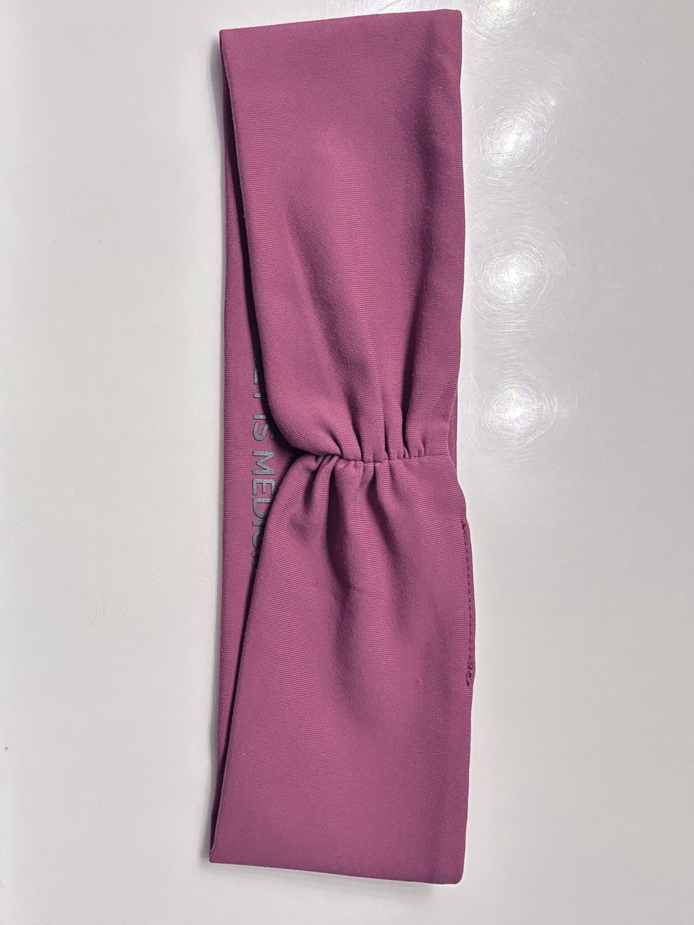 FIGS Slim Scrub Headband Mauve “Mindset Is Medicine”